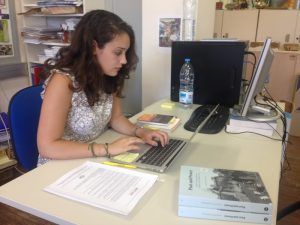 Claudia Sbuttoni, fellow student of Columbia University at EUROM, 2016.