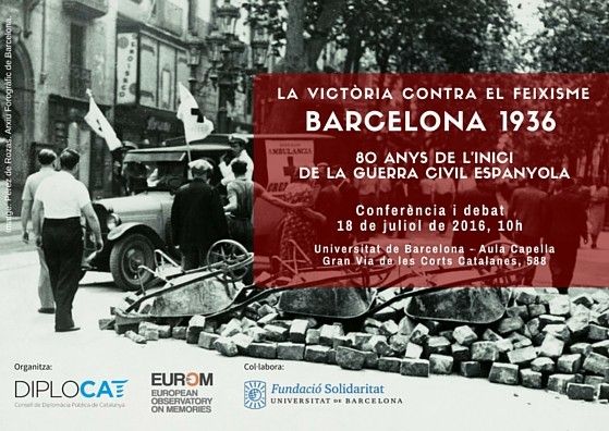 The Public Diplomacy Council of Catalonia and the European Observatory on Memories inaugurate the program “1936-1939. Memory of the Spanish Civil War”