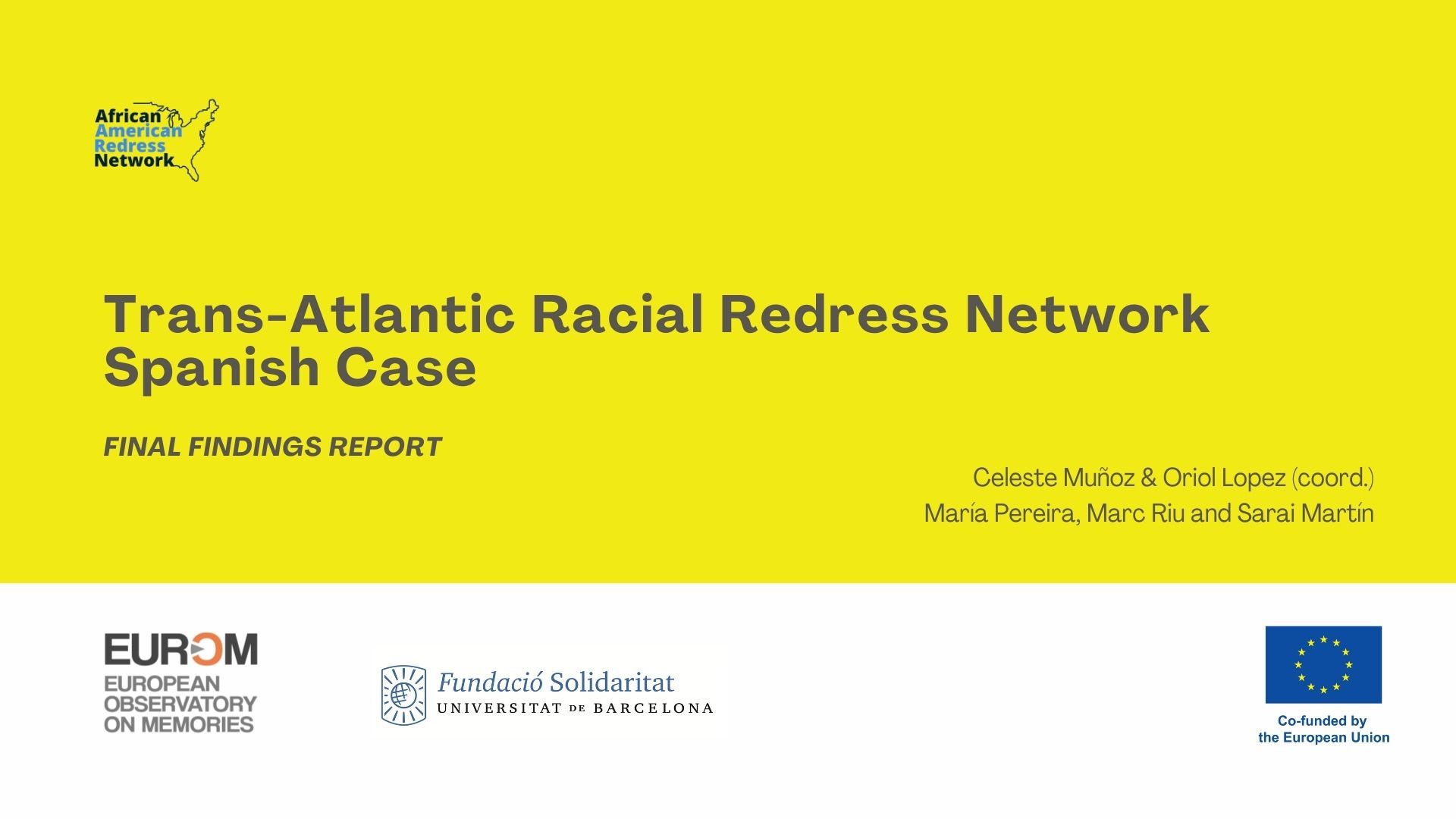 Report | Trans-Atlantic Racial Redress Network – Spanish Case
